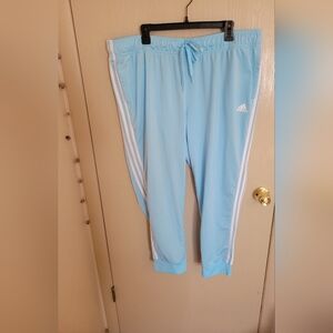 Adidas Sky Blue Womens Joggers Plus Size 3XL Athleisure Athletic Comfort